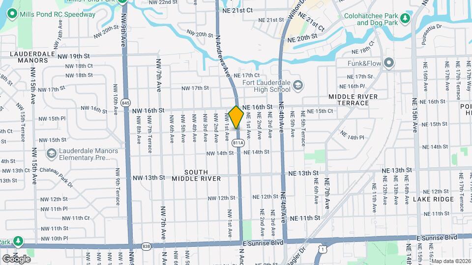 1445 N Andrews Ave Map and Location Details