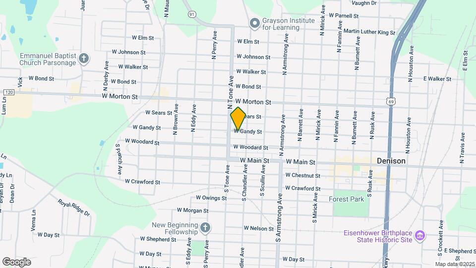1016 W Gandy St Map and Location Details