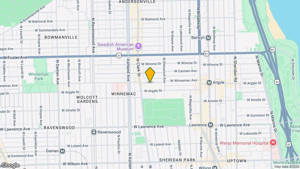 1455 W Winnemac Ave Map and Location Details