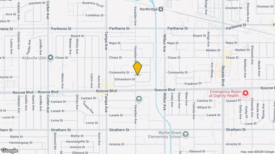 8356 Vanalden Ave Map and Location Details