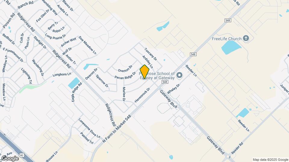 1521 Vista Ridge Dr Map and Location Details