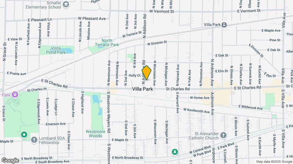 19 N Addison Rd Map and Location Details