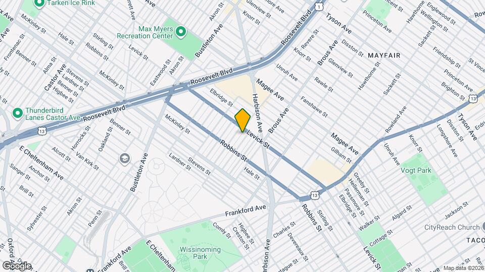 6340 Cardiff St Map and Location Details