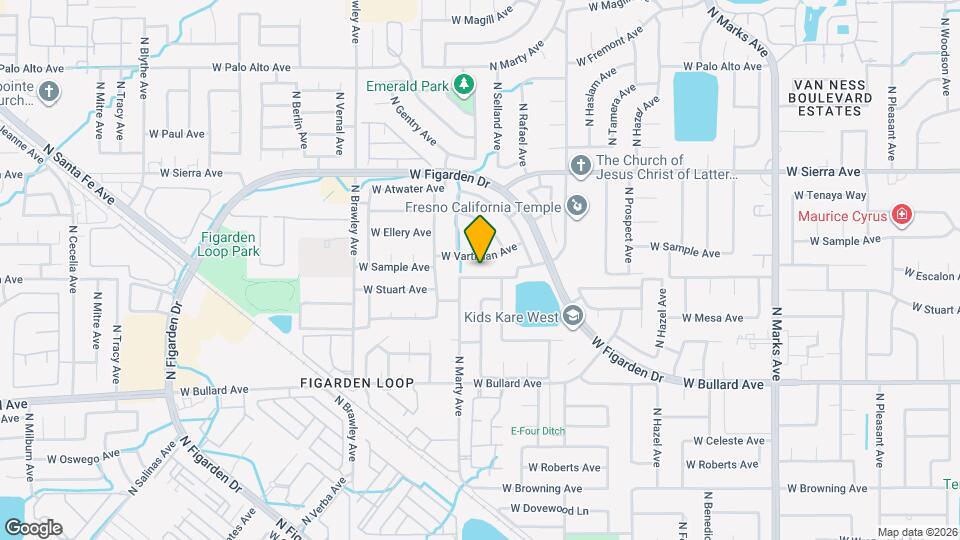 3558 W Escalon Ave Map and Location Details