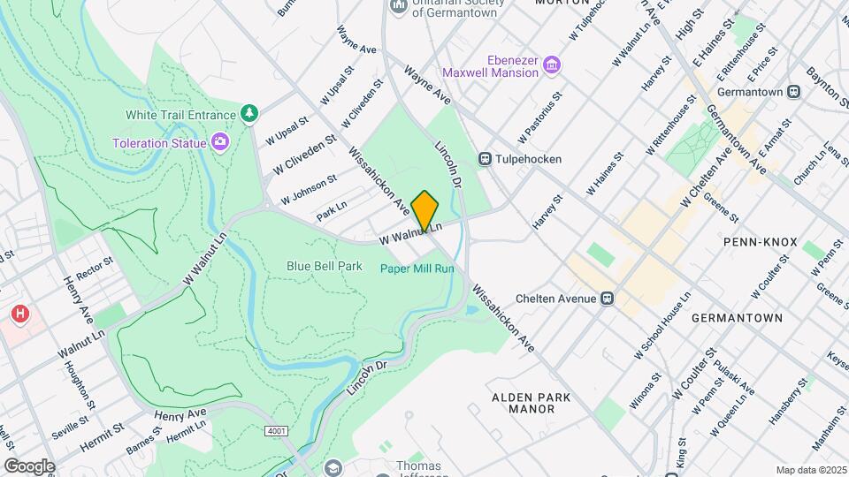 6038 Wissahickon Ave Map and Location Details