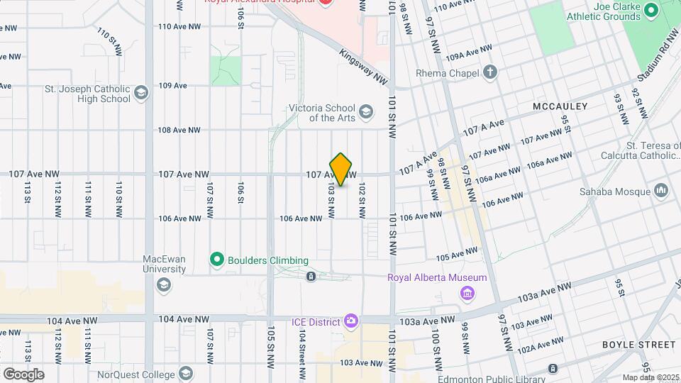 10641 103 St NW Map and Location Details