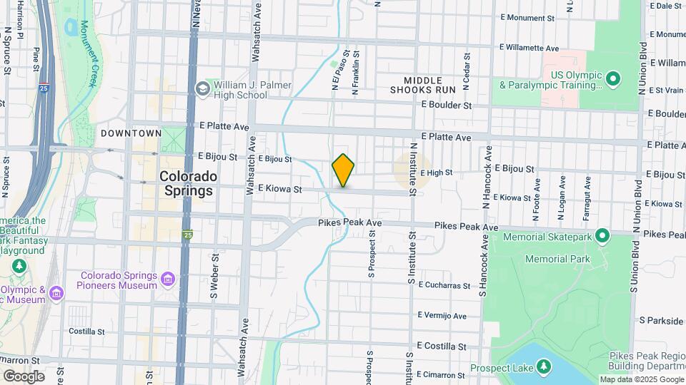 711 E Kiowa St Map and Location Details