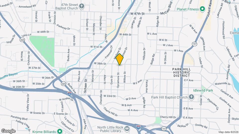 3716 Sycamore St Map and Location Details