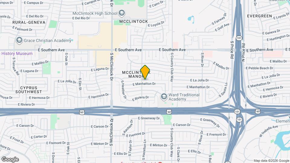 1910 E Manhatton Dr Map and Location Details