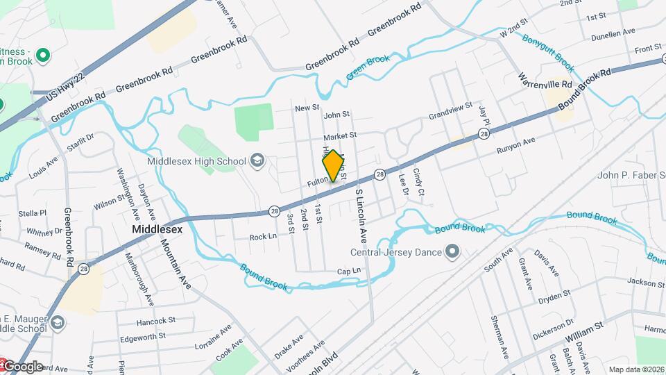 625 Bound Brook Rd Mapa y Detalles de la Ubicación