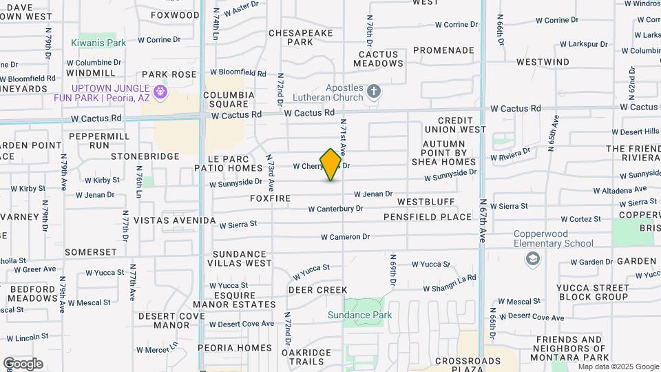 7113 W Sunnyside Dr Map and Location Details