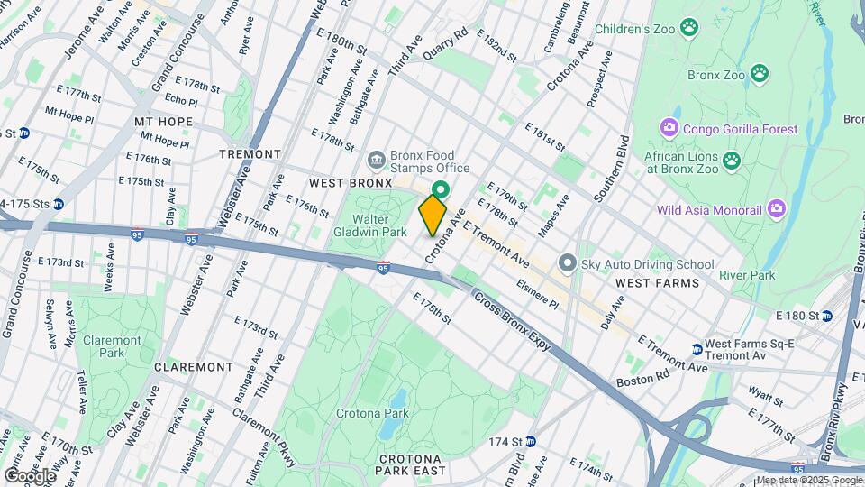 1893 Crotona Ave Mapa y Detalles de la Ubicación