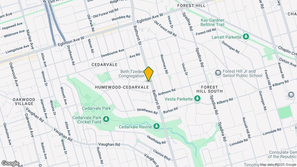 1660 Bathurst St Map and Location Details