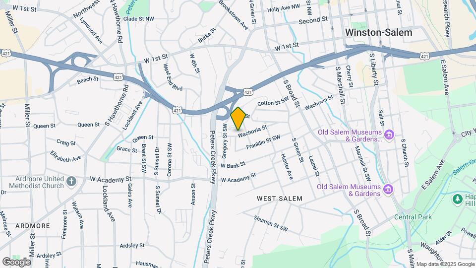 1115 Wachovia St Map and Location Details