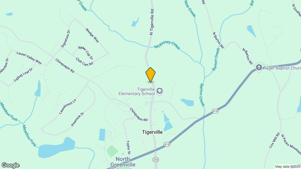 8015 N Tigerville Rd Map and Location Details