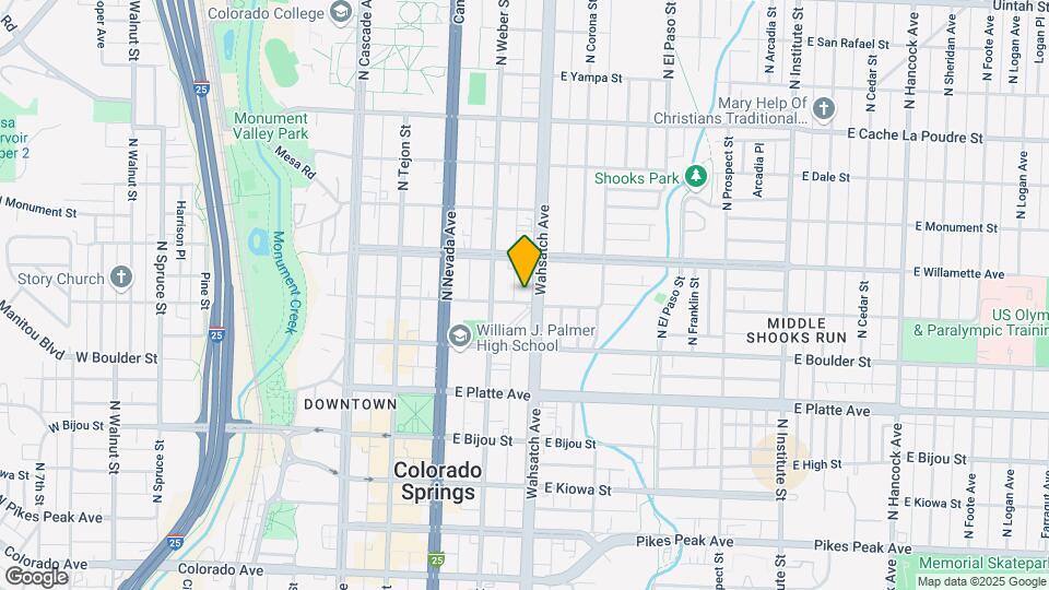 326 E St Vrain St Map and Location Details