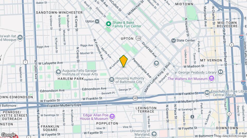 1151 Myrtle Ave Map and Location Details