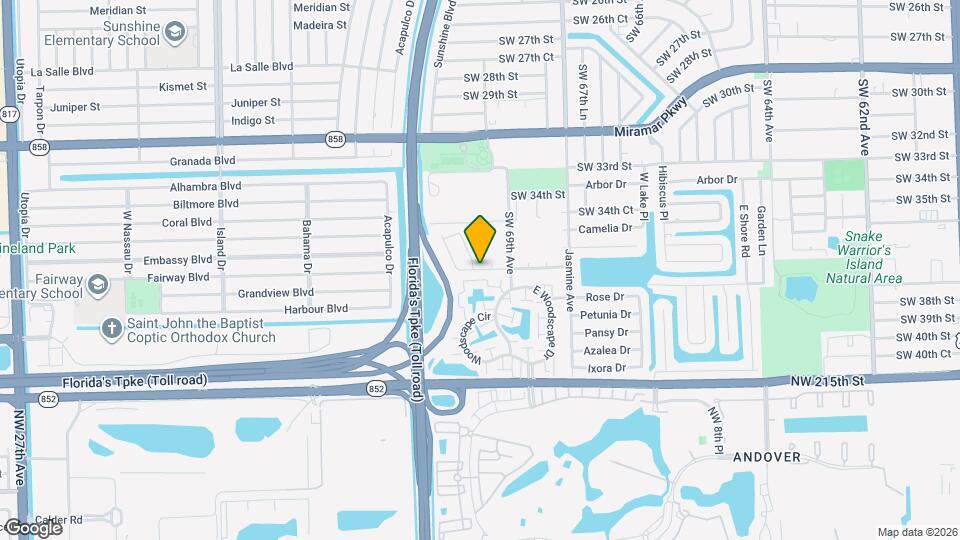 6948 SW 36th St Map and Location Details