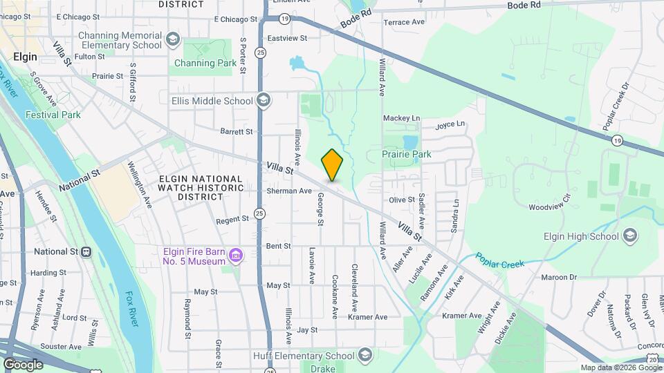 714 Villa St Map and Location Details