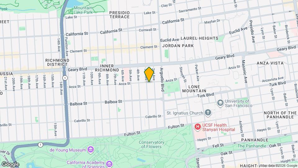 1143 Anza St Map and Location Details