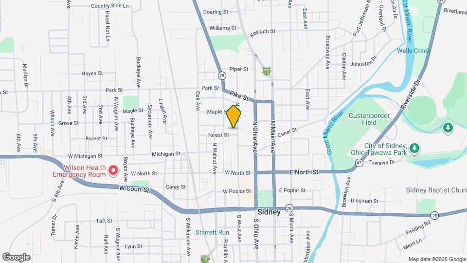 208 Forest St Map and Location Details