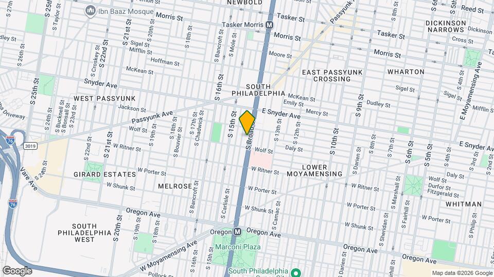 2224 S Broad St Map and Location Details