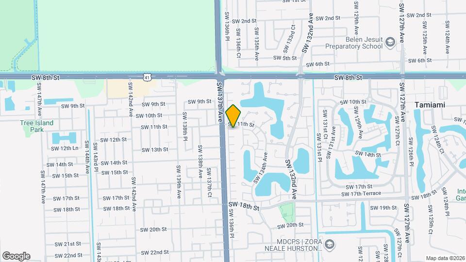 1115 SW 136th Pl Map and Location Details
