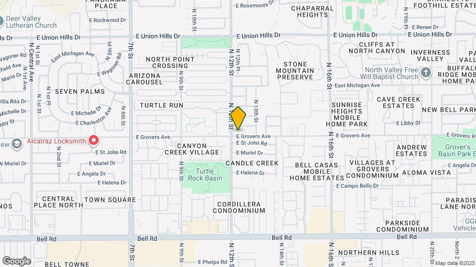 1214 E Grovers Ave Mapa y Detalles de la Ubicación