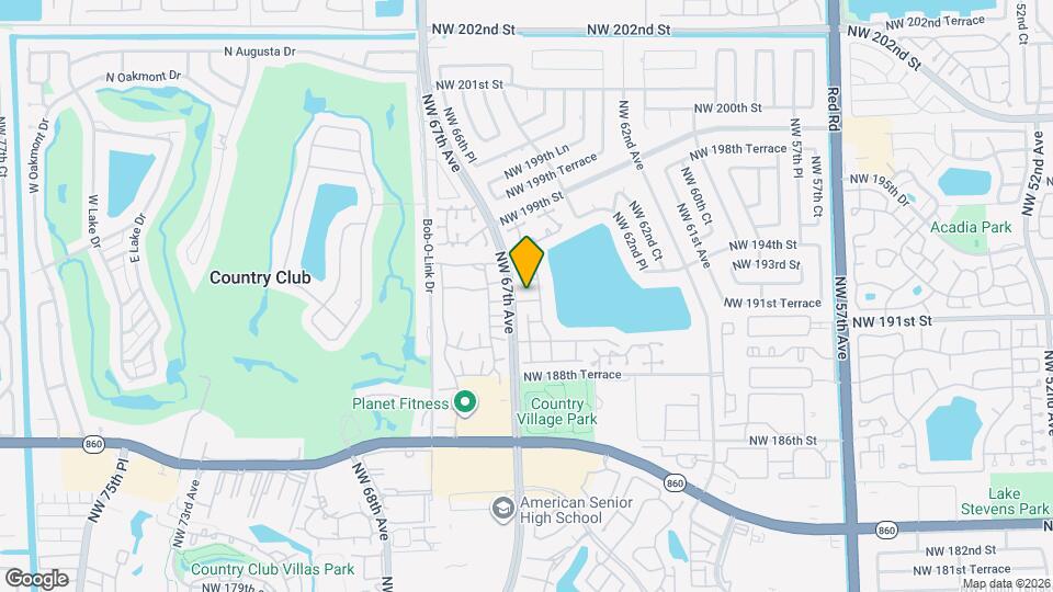 6419 NW 192nd Terrace Map and Location Details