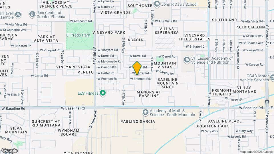 1602 W Fremont Rd. Mapa y Detalles de la Ubicación