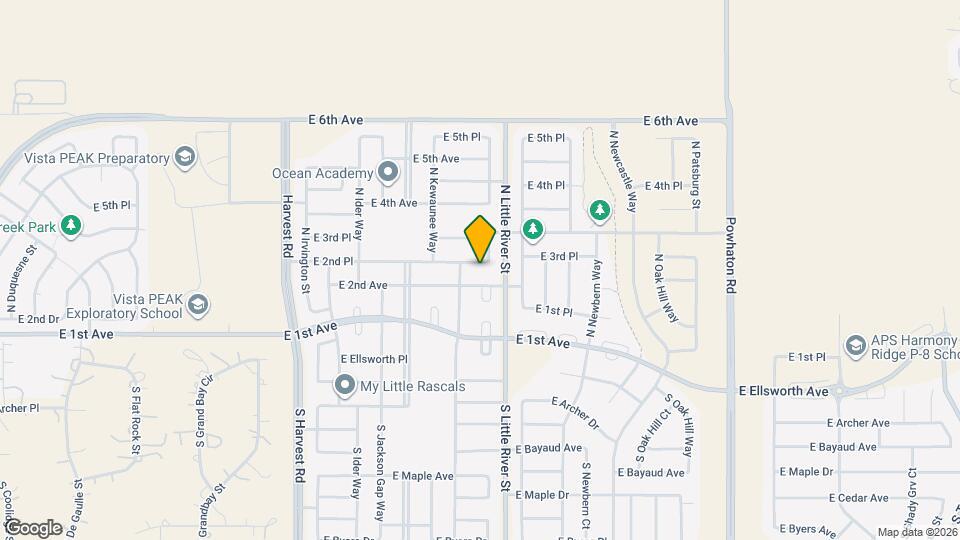 25572 E 2nd Pl Map and Location Details