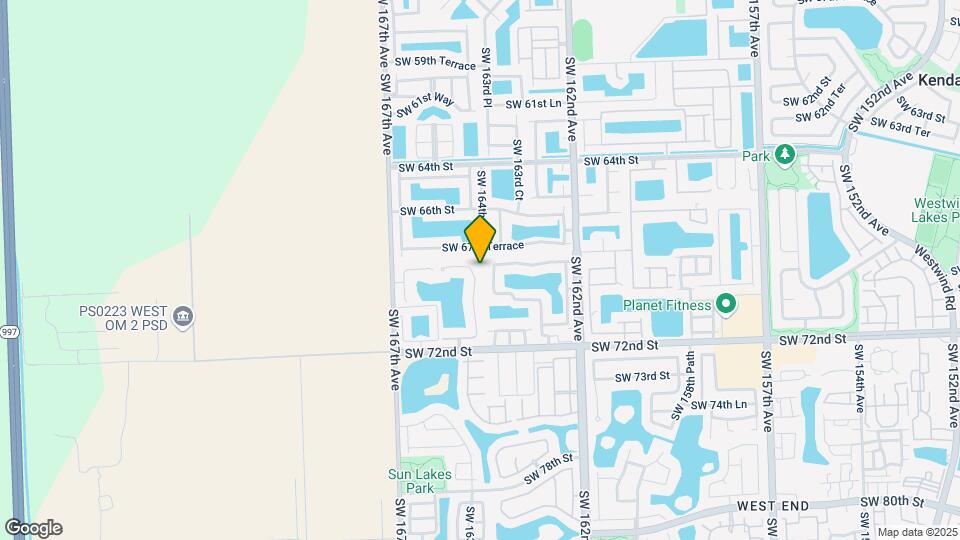 6865 SW 164th Ct Map and Location Details