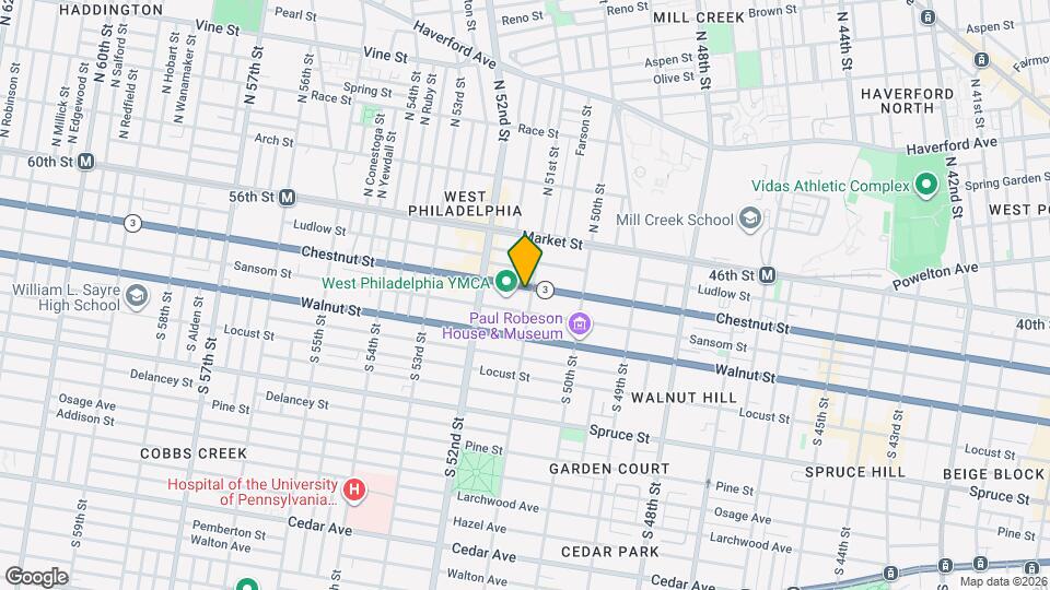 104 S 51st St, Unit 2nd Floor B Map and Location Details