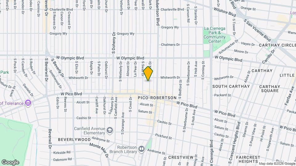 1123 S Clark Dr Map and Location Details