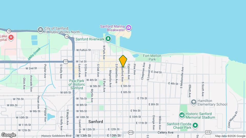 201 S Sanford Ave Map and Location Details