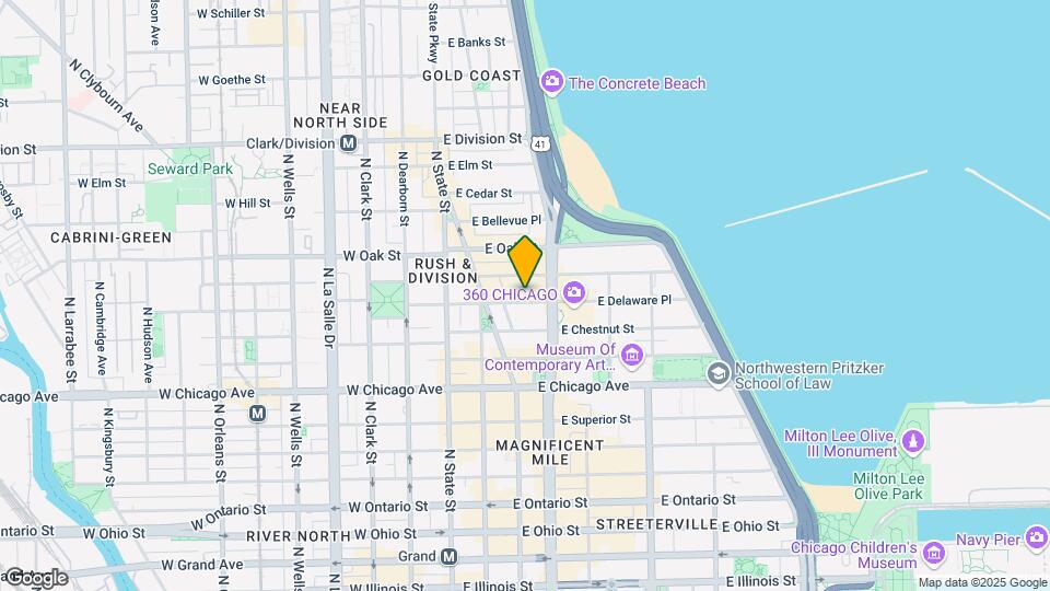 132 E Delaware Pl Map and Location Details