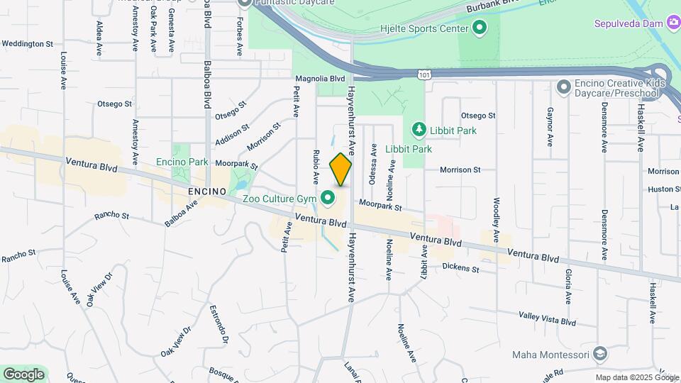 16518 Moorpark St Map and Location Details