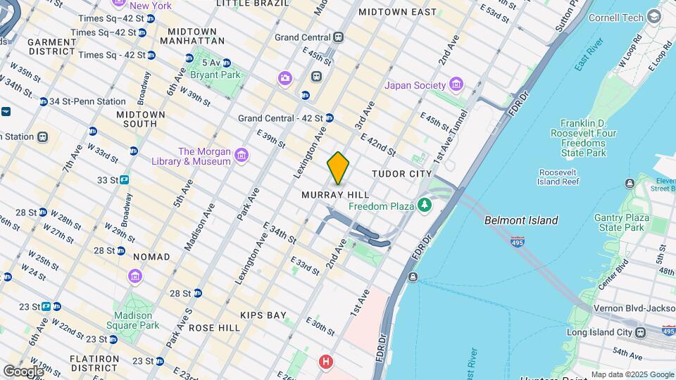 213 E 38th St Map and Location Details