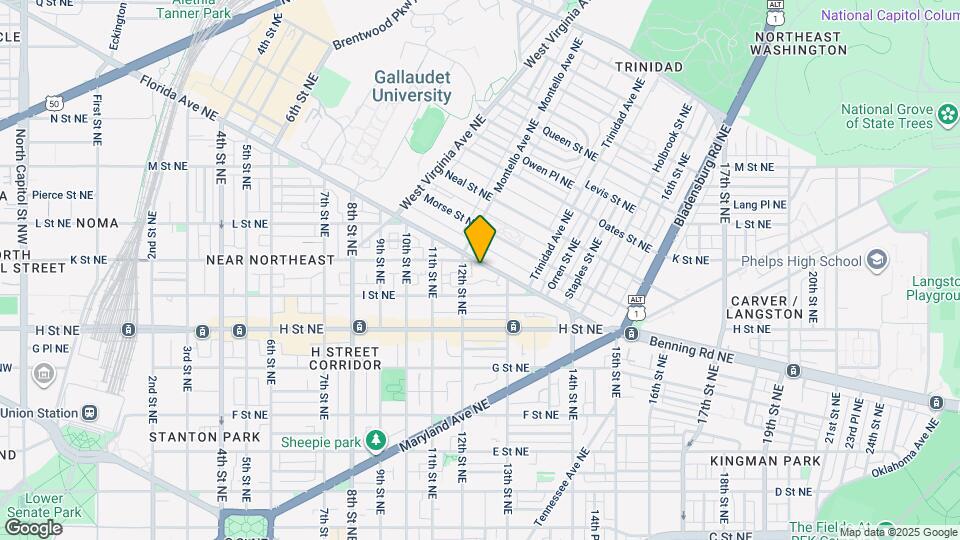 1219 K St NE Mapa y Detalles de la Ubicación