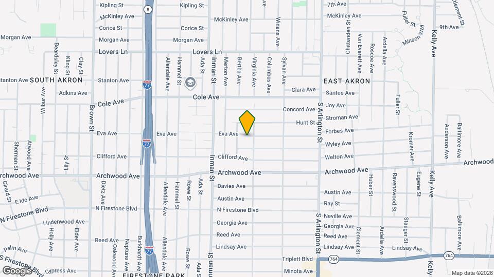 854 Eva Ave Mapa y Detalles de la Ubicación