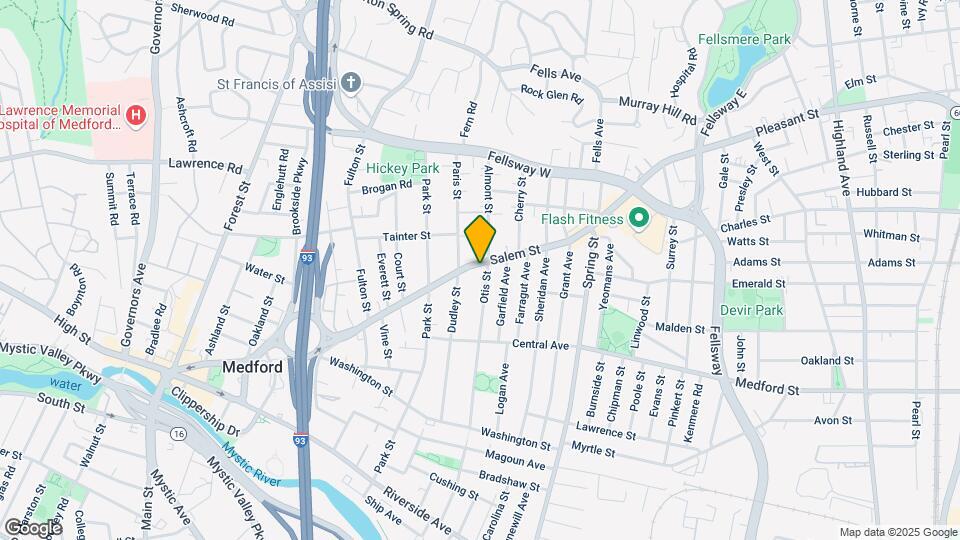 343 Salem St, Unit 1 Map and Location Details