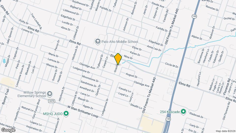 3404 Granite Dr Map and Location Details
