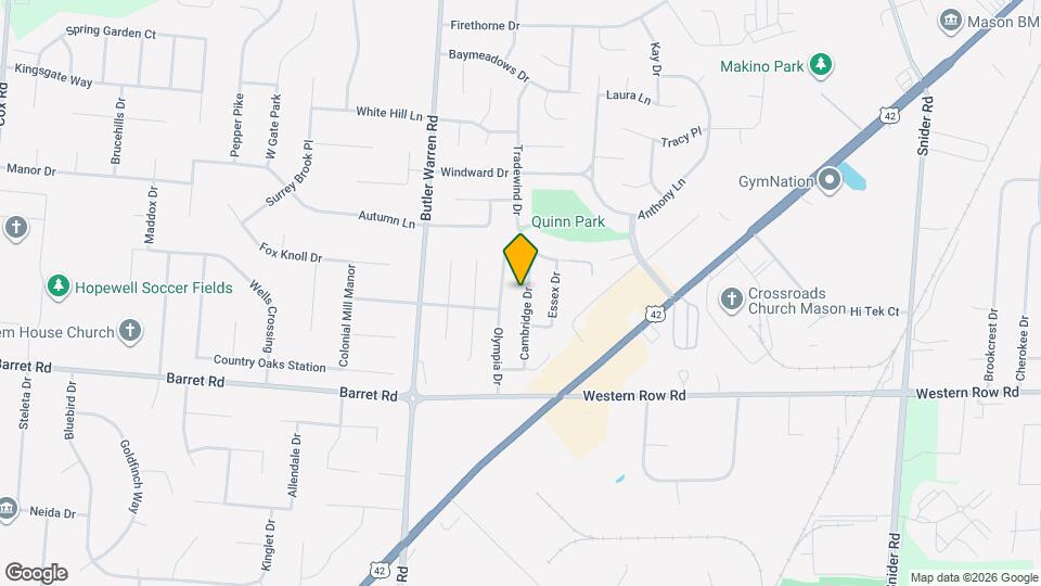 939 Cambridge Dr Mapa y Detalles de la Ubicación