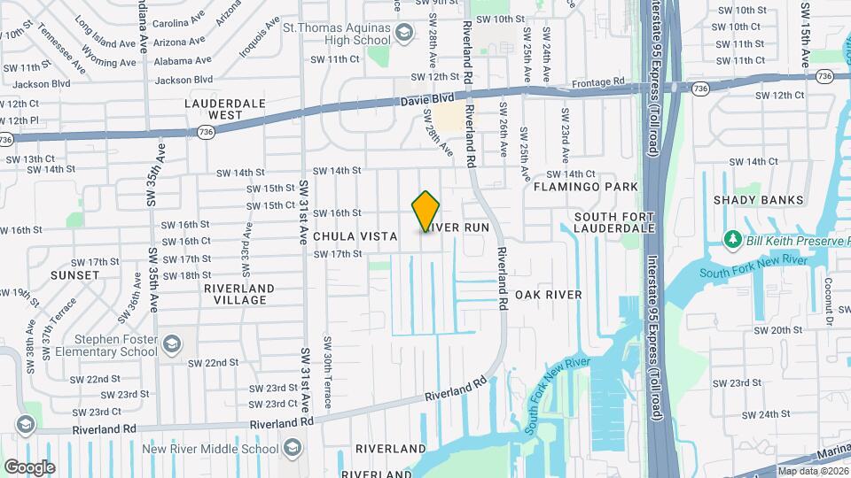 1664 SW 28th Terrace Map and Location Details