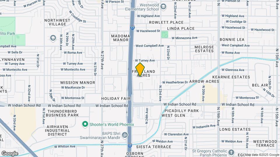 2421 W Glenrosa Ave Map and Location Details