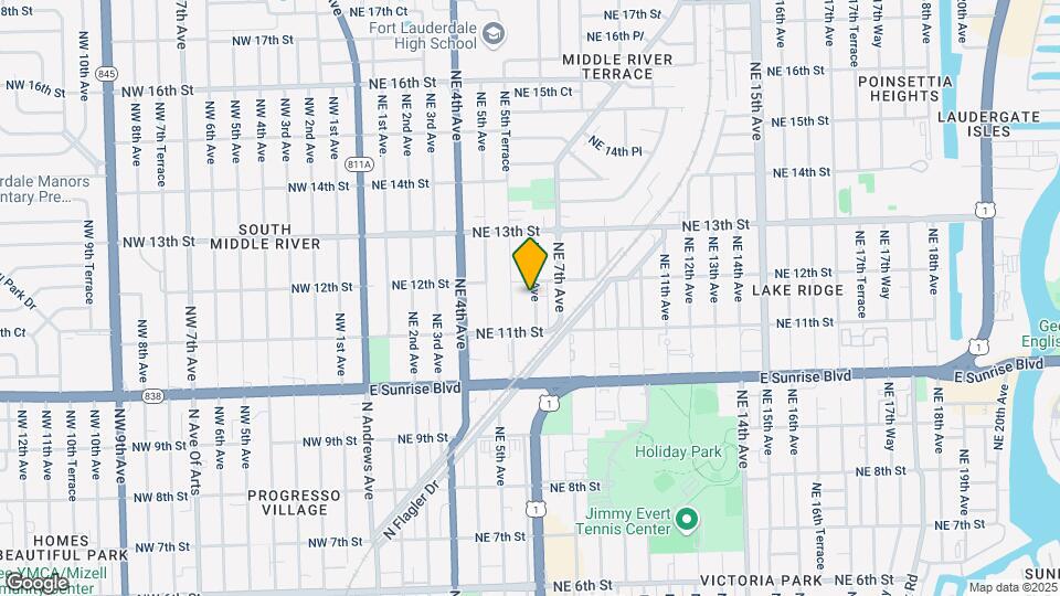 1129 NE 6th Ave Map and Location Details