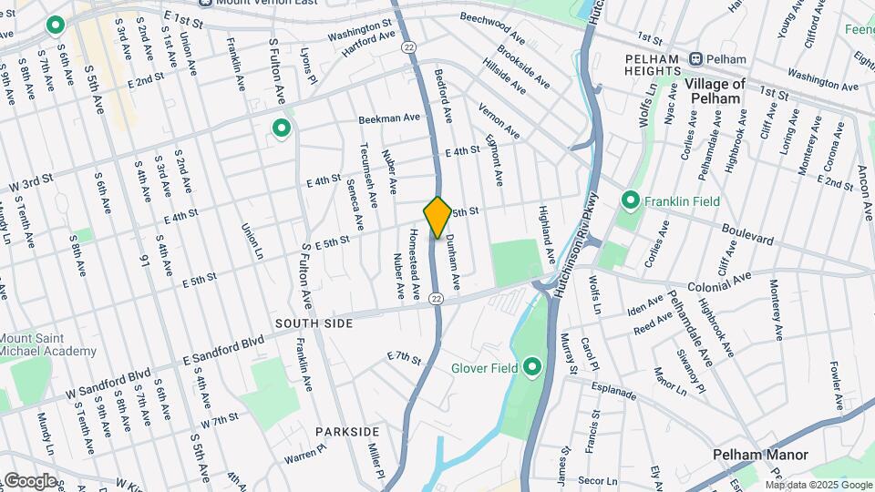 425 S Columbus Ave, Unit 3 Bedroom / 1 Bath Rental Map and Location Details