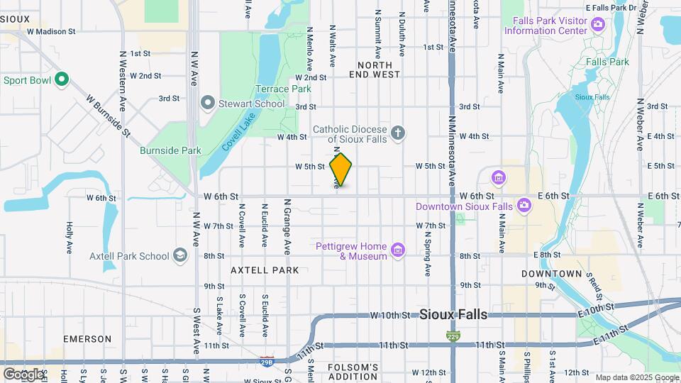 820 W 6th St Map and Location Details