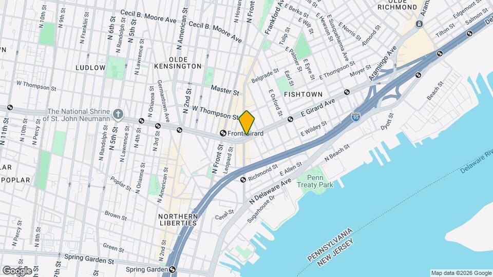 108 E Girard Ave, Unit 1 Map and Location Details