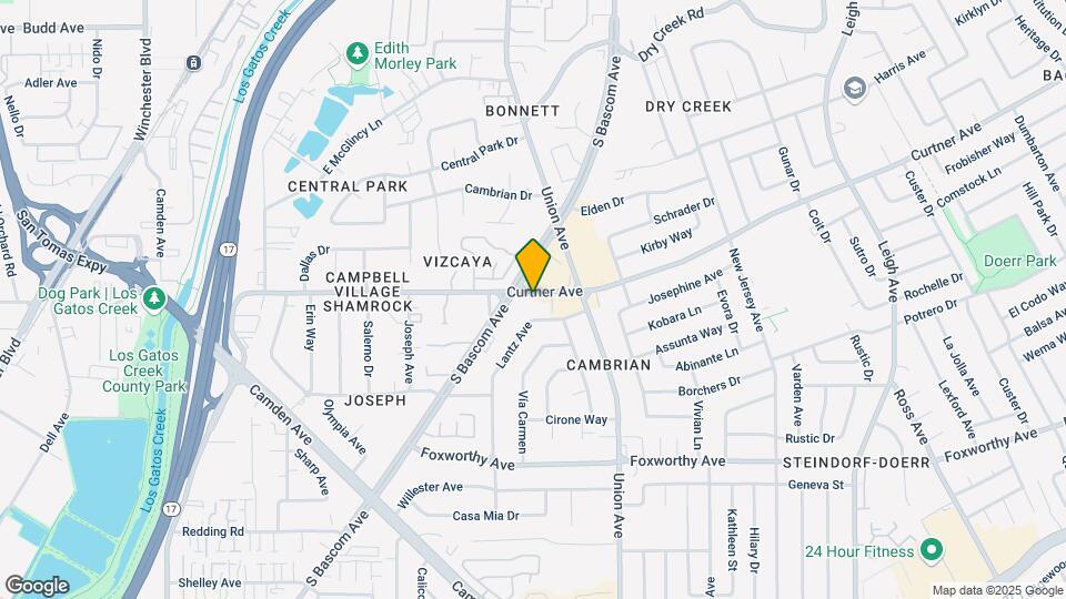Curtner Garden Apartments Map and Location Details